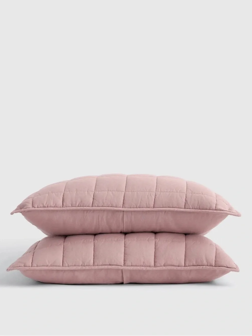 NWOT Dusty Mauve European Linen Box King Sham Set - Retail $70